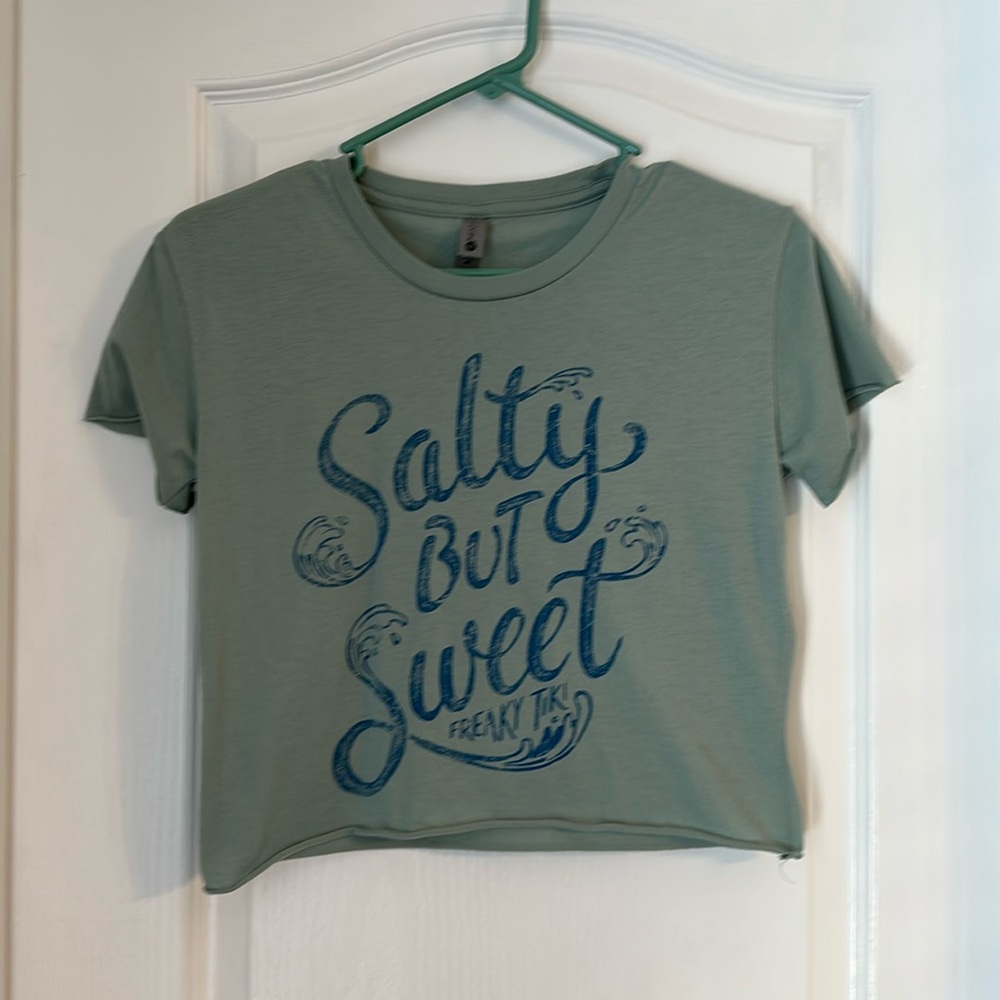 Salty But Sweet Freaky Tiki Shirt Women XS Cropped US Apparel Tee